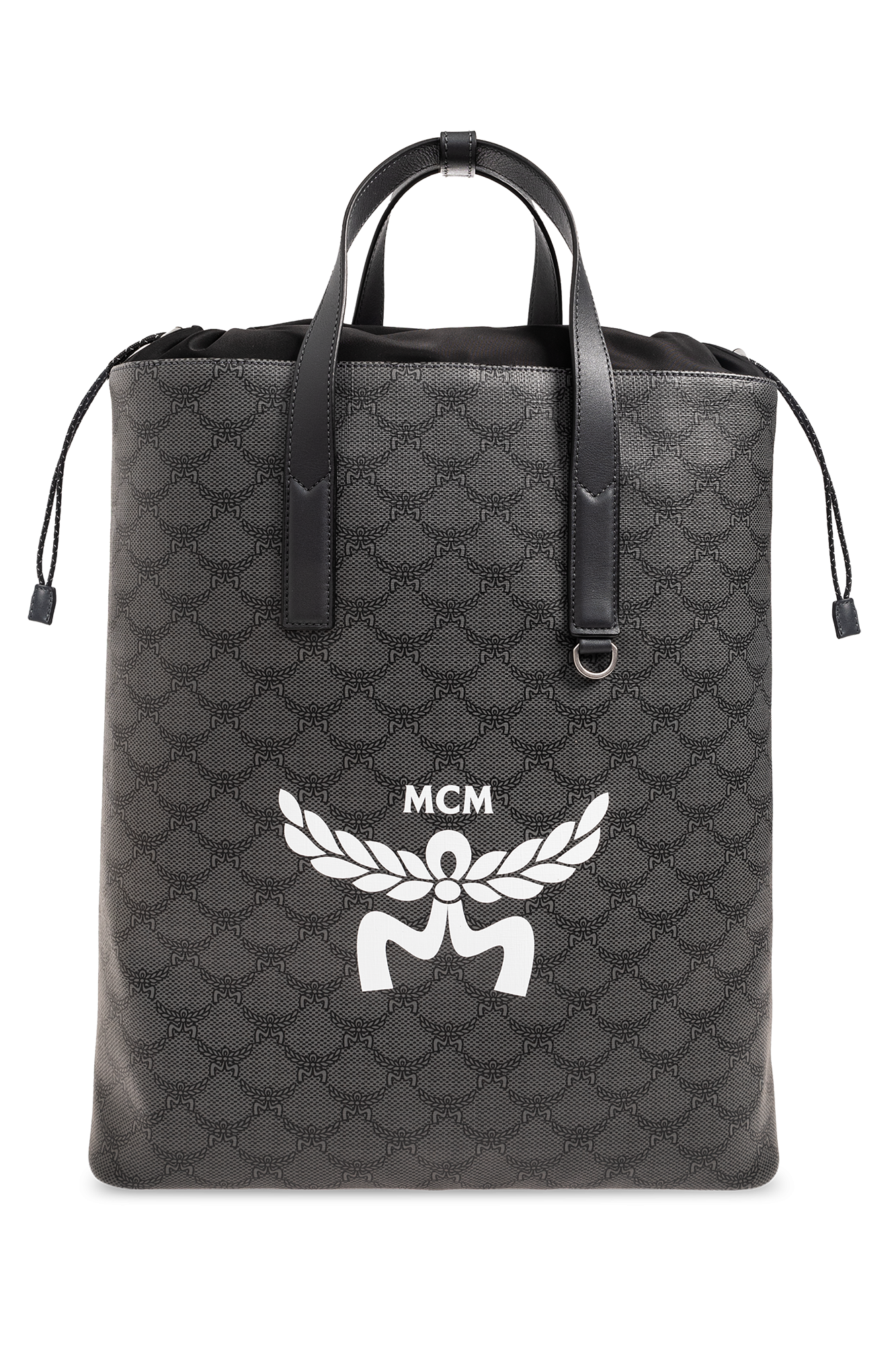 Mcm hotsell gray backpack